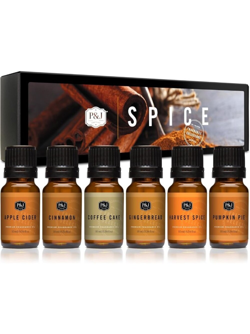 Spice Set Fragrance Oils for Diffusers & Candle Making - Apple Cider, Cinnamon